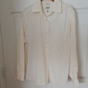 Talbots Cream Button-Up Shirt